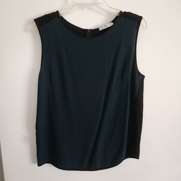 Sandro Tank Top Forest Green And Black Size 3 Business Career Wear, size large - Picture 1 of 6